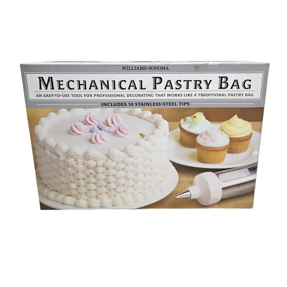 NEW William's Sonoma Mechanical Pastry Bag Kit Baking Decorating 10 Tips